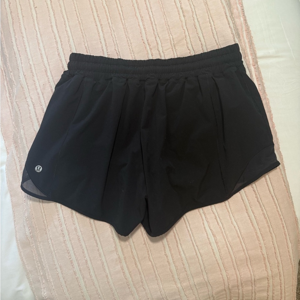 Size 10 Tall 4 in Inseam Black Lululemon Hotty Hot Shorts